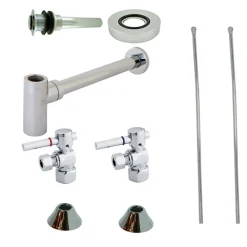 Kingston Brass Trimscape Plumbing Sink Trim Kit with Bottle Trap for Vessel Sink without Overflow Hole