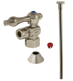Kingston Brass Trimscape Toilet Trim Kit with 1/2″ compression angle stop.