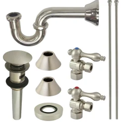 Kingston Brass Trimscape Traditional Plumbing Sink Trim Kit with Overflow Hole with P Trap for Vessel Sink
