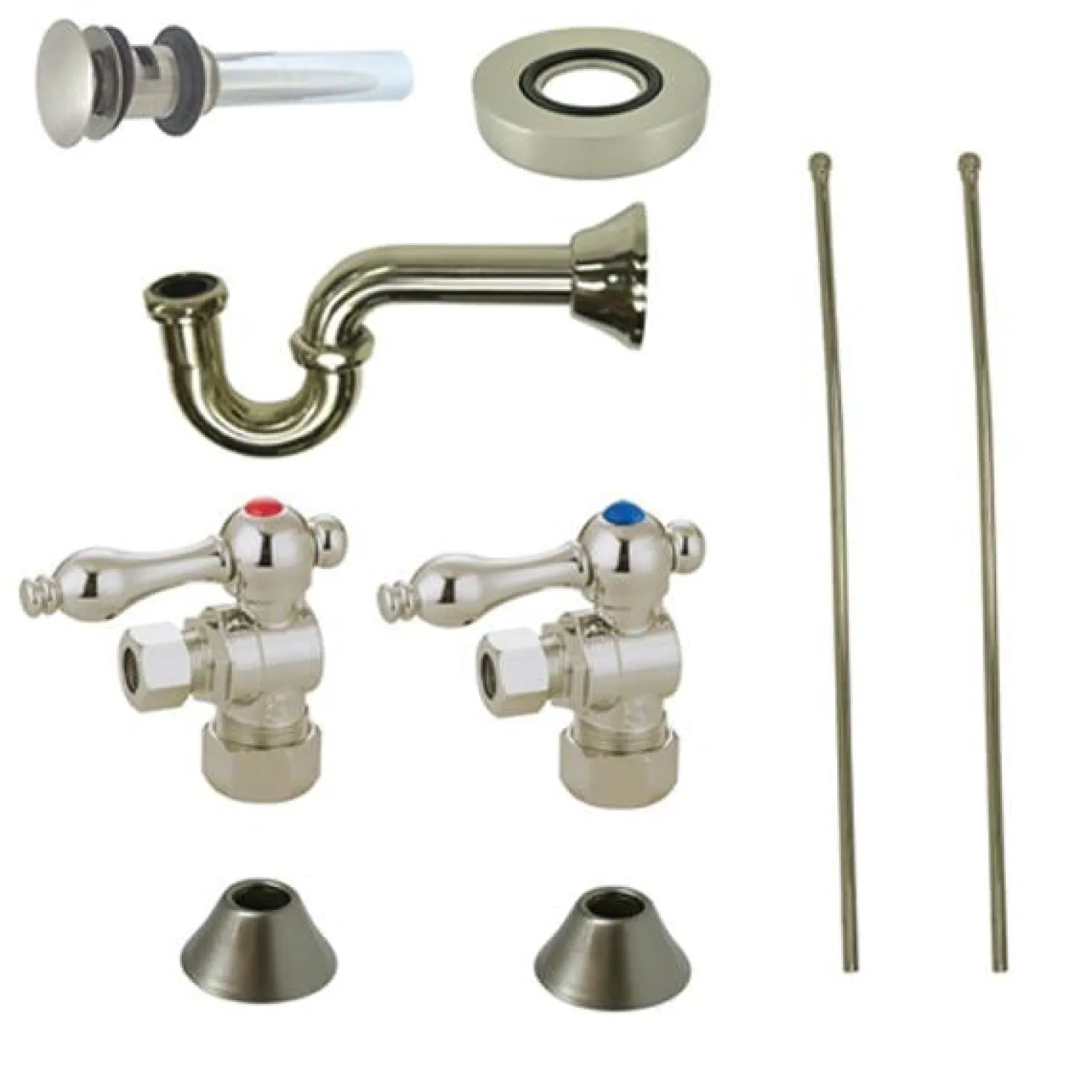Kingston Brass Trimscape Traditional Plumbing Sink Trim Kit with P Trap for Vessel Sink with Overflow Hole