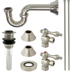 Kingston Brass Trimscape Traditional Plumbing Sink Trim Kit with P Trap for Vessel Sink without Overflow Hole
