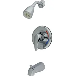 Kingston Brass Tub and Shower Faucet in Polished Chrome
