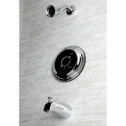 Kingston Brass Tub and Shower Trim Only Without Handle in Polished Chrome