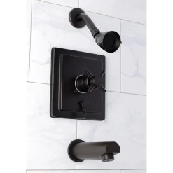 Kingston Brass Tub and Shower Faucet in Oil Rubbed Bronze
