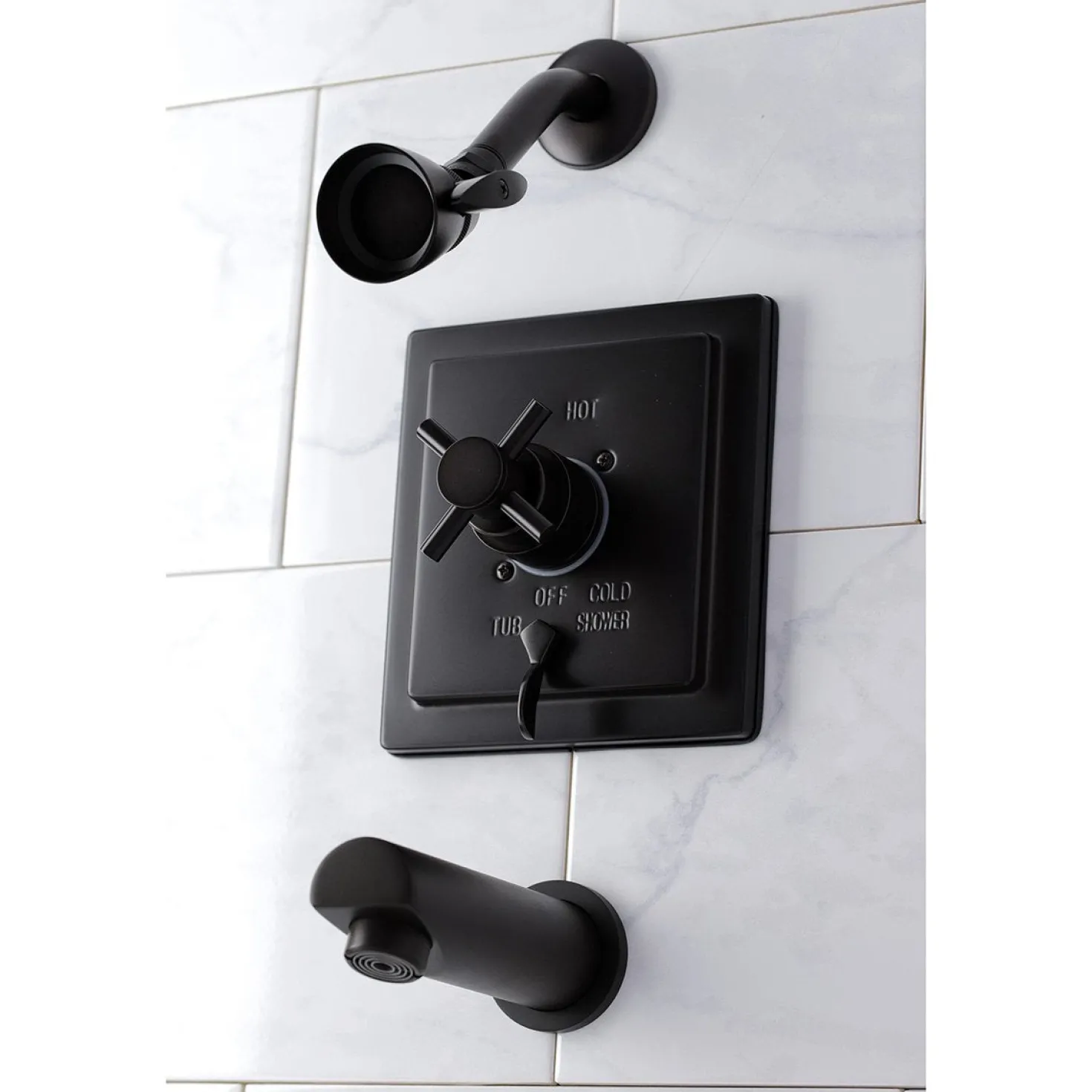 Kingston Brass Tub and Shower Faucet in Oil Rubbed Bronze