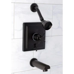 Kingston Brass Tub and Shower Faucet in Oil Rubbed Bronze