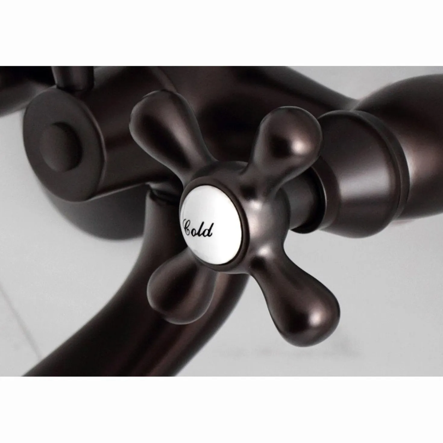 Kingston Brass Tub Wall Mount Clawfoot Tub Faucet with Hand Shower