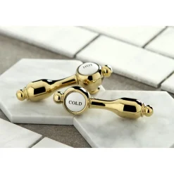 Kingston Brass Tudor Bridge Kitchen Faucet with Brass Sprayer