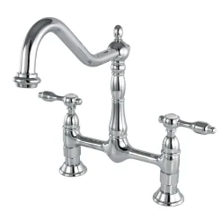 Kingston Brass Tudor 8" Bridge Kitchen Faucet without Sprayer