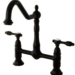 Kingston Brass Tudor 8" Bridge Kitchen Faucet without Sprayer