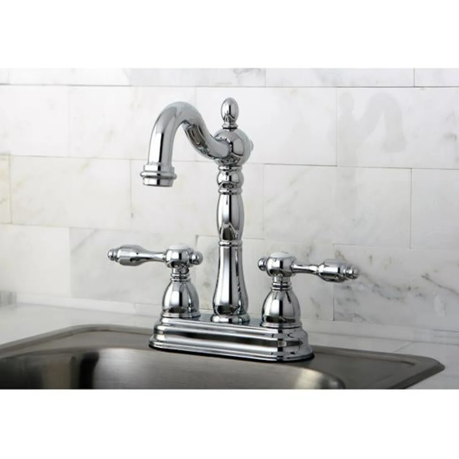 Kingston Brass Tudor 4" Center Bar Faucet