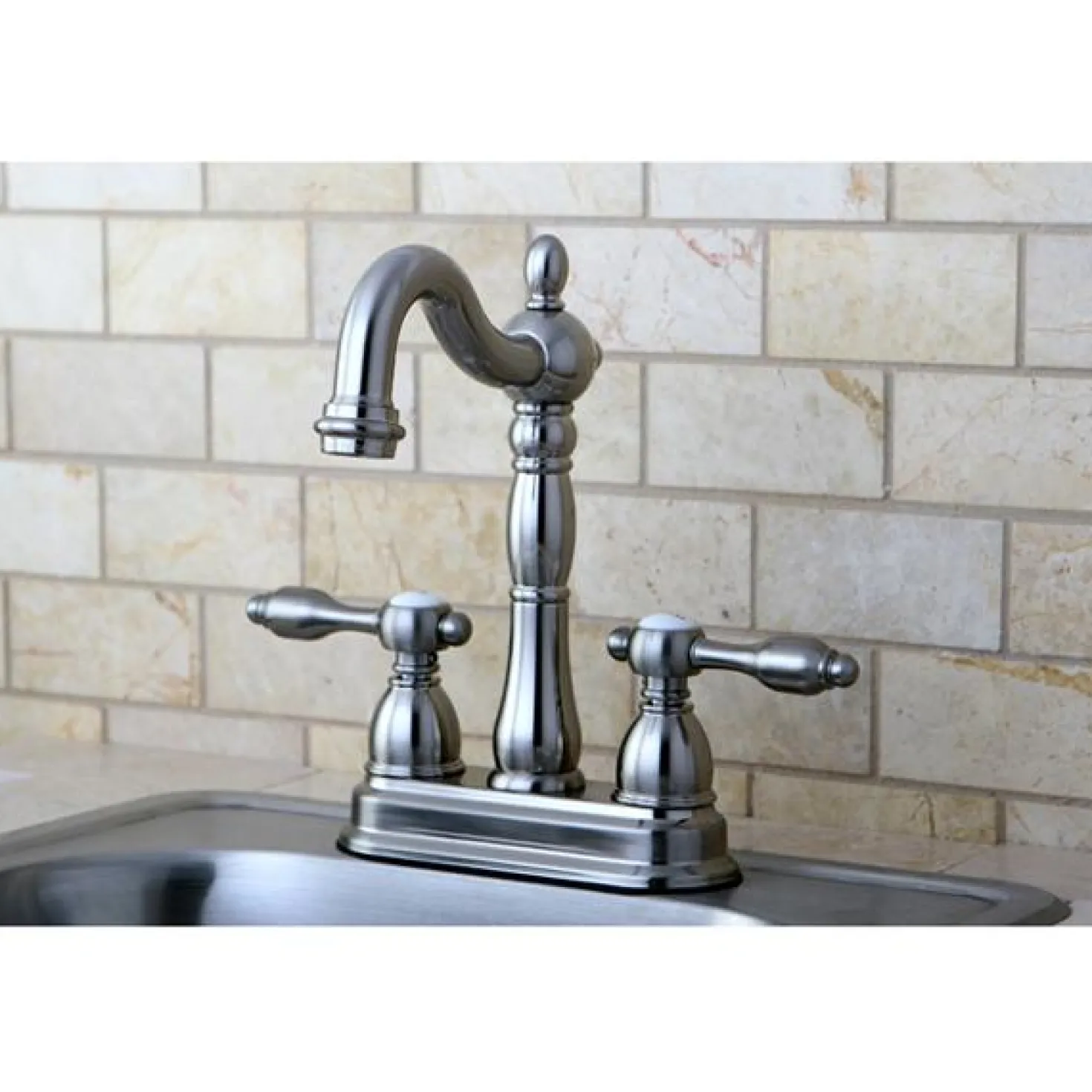 Kingston Brass Tudor 4" Center Bar Faucet