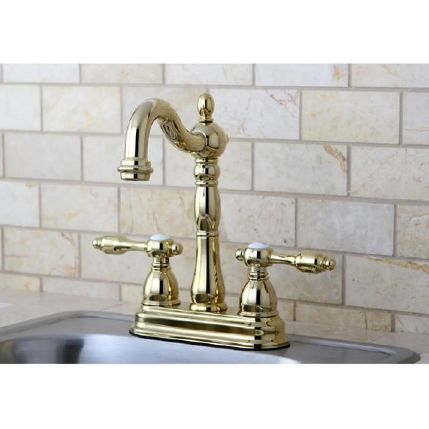Kingston Brass Tudor 4" Center Bar Faucet