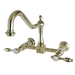 Kingston Brass Tudor 8" Center Kitchen Faucet without Sprayer