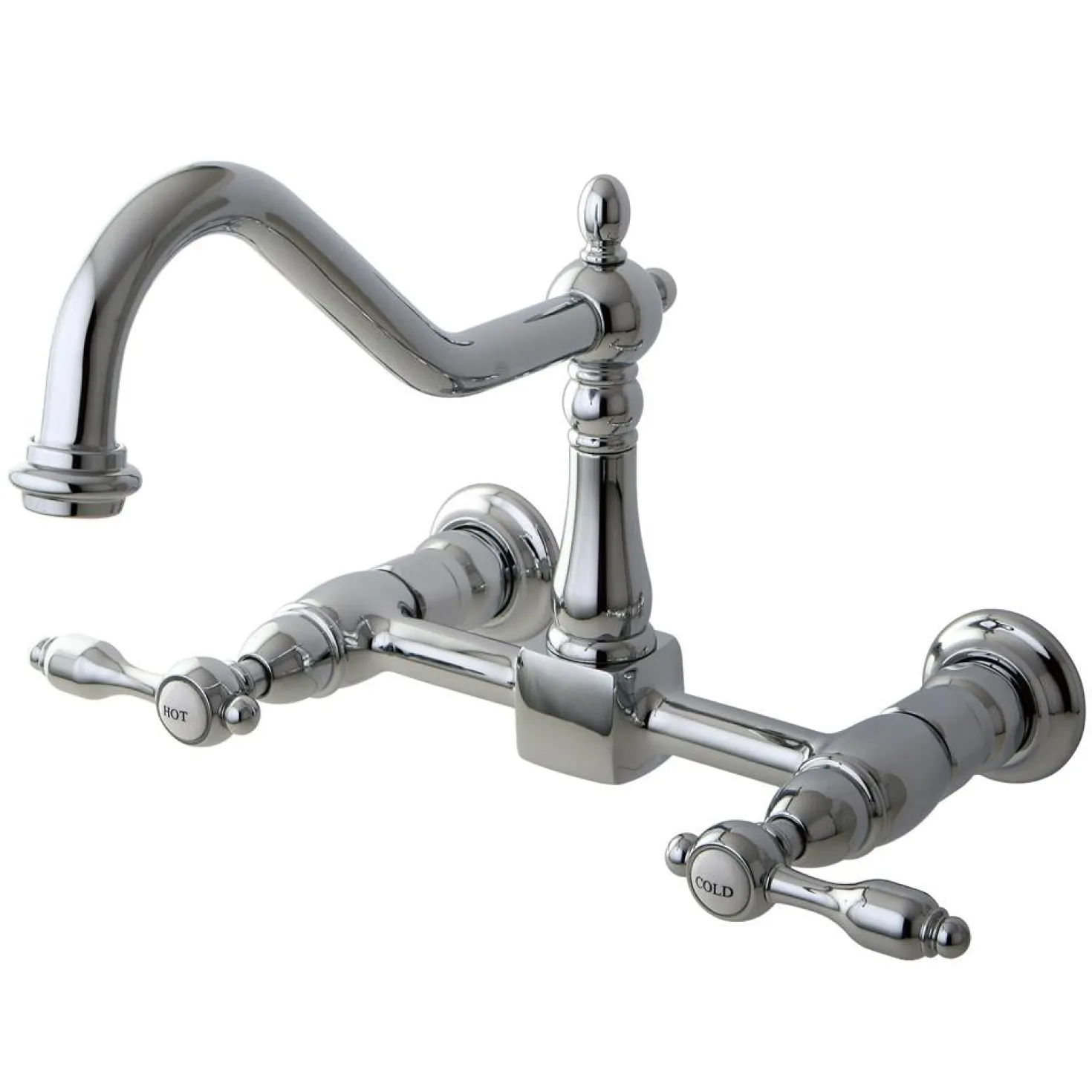 Kingston Brass Tudor 8" Center Kitchen Faucet without Sprayer