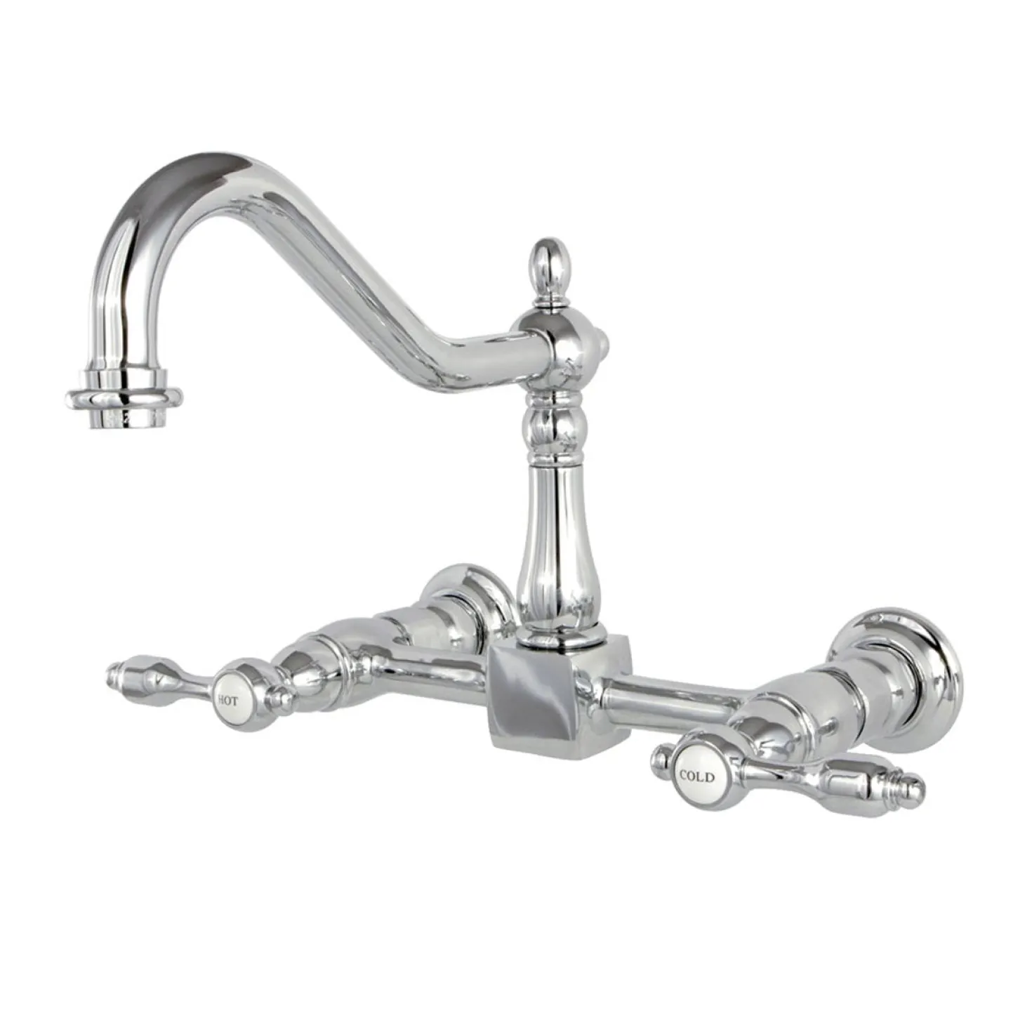 Kingston Brass Tudor 8" Center Kitchen Faucet without Sprayer