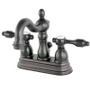 Kingston Brass Tudor Classic 4" Center Lavatory Faucet with Brass Pop-up