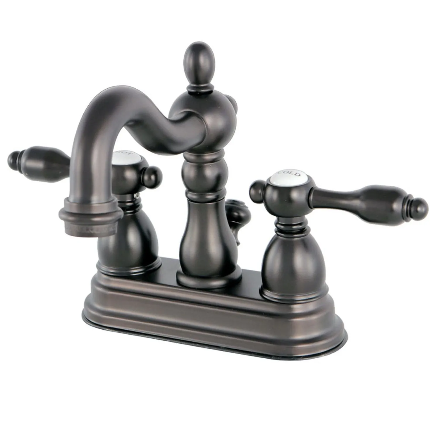 Kingston Brass Tudor Classic 4" Center Lavatory Faucet with Brass Pop-up