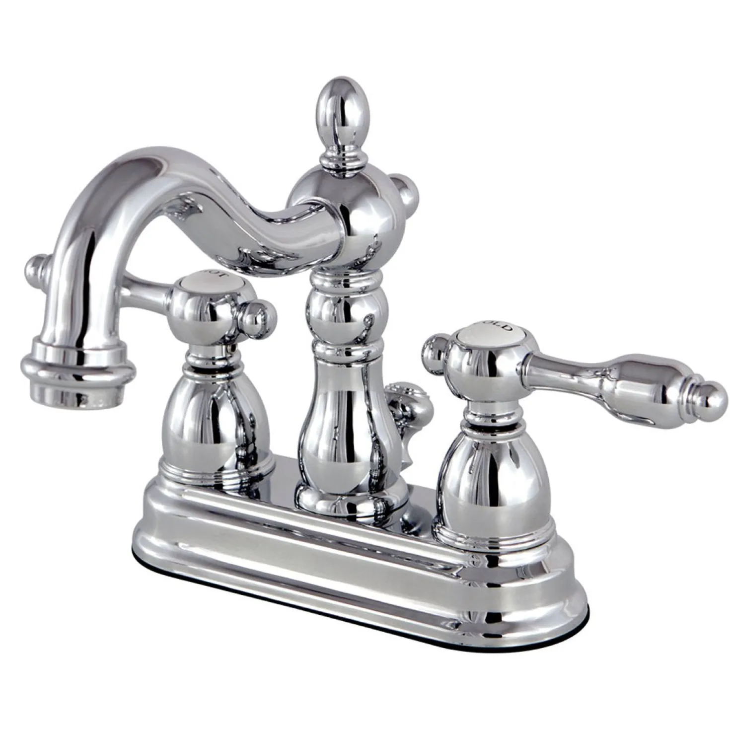 Kingston Brass Tudor Classic 4" Center Lavatory Faucet with Brass Pop-up