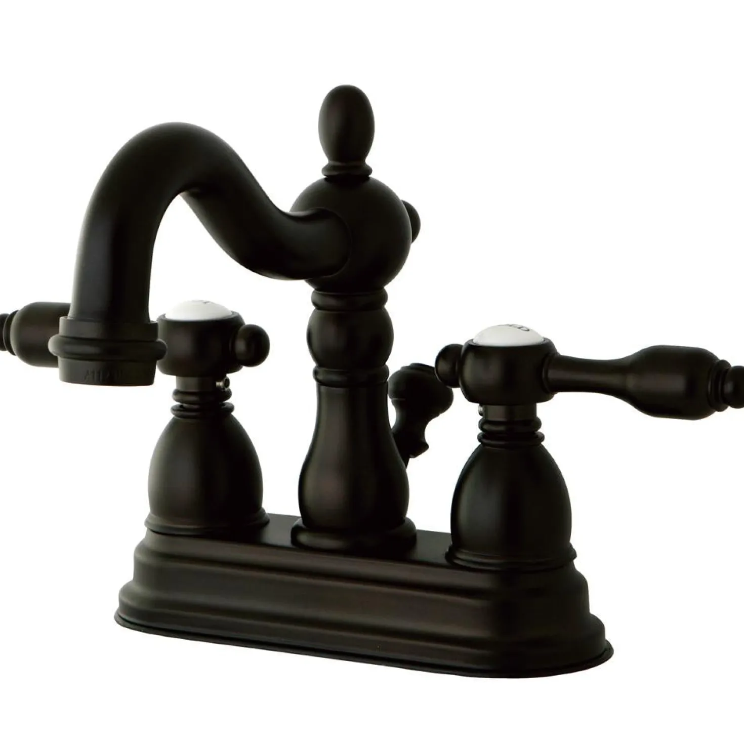 Kingston Brass Tudor Classic 4" Center Lavatory Faucet with Brass Pop-up