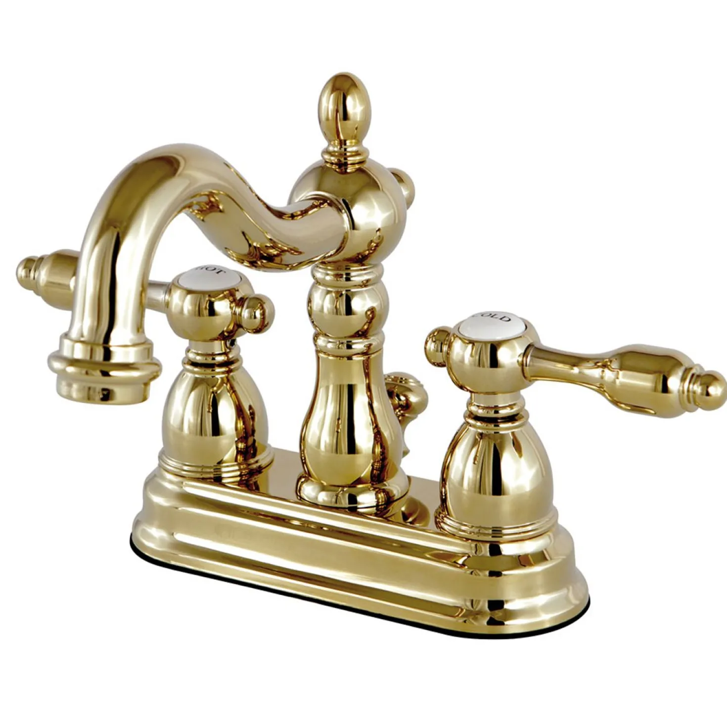 Kingston Brass Tudor Classic 4" Center Lavatory Faucet with Brass Pop-up