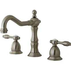 Kingston Brass Tudor Classic Widespread Lavatory Faucet with Brass Pop-up