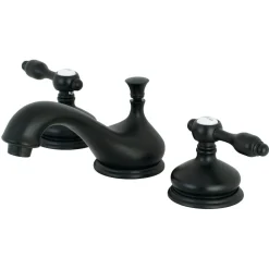 Kingston Brass Tudor Deck Mount 8-Inch Widespread Bathroom Faucet