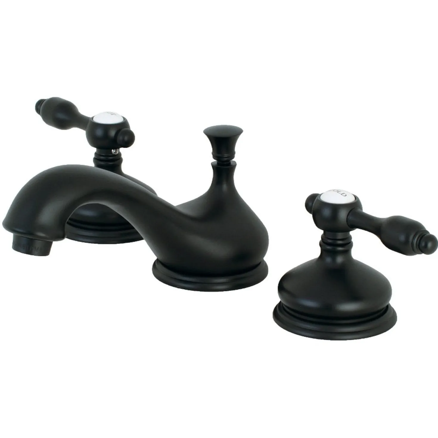 Kingston Brass Tudor Deck Mount 8-Inch Widespread Bathroom Faucet