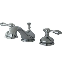 Kingston Brass Tudor Deck Mount 8-Inch Widespread Bathroom Faucet