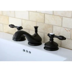 Kingston Brass Tudor Deck Mount 8-Inch Widespread Bathroom Faucet