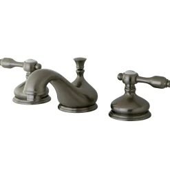 Kingston Brass Tudor Deck Mount 8-Inch Widespread Bathroom Faucet