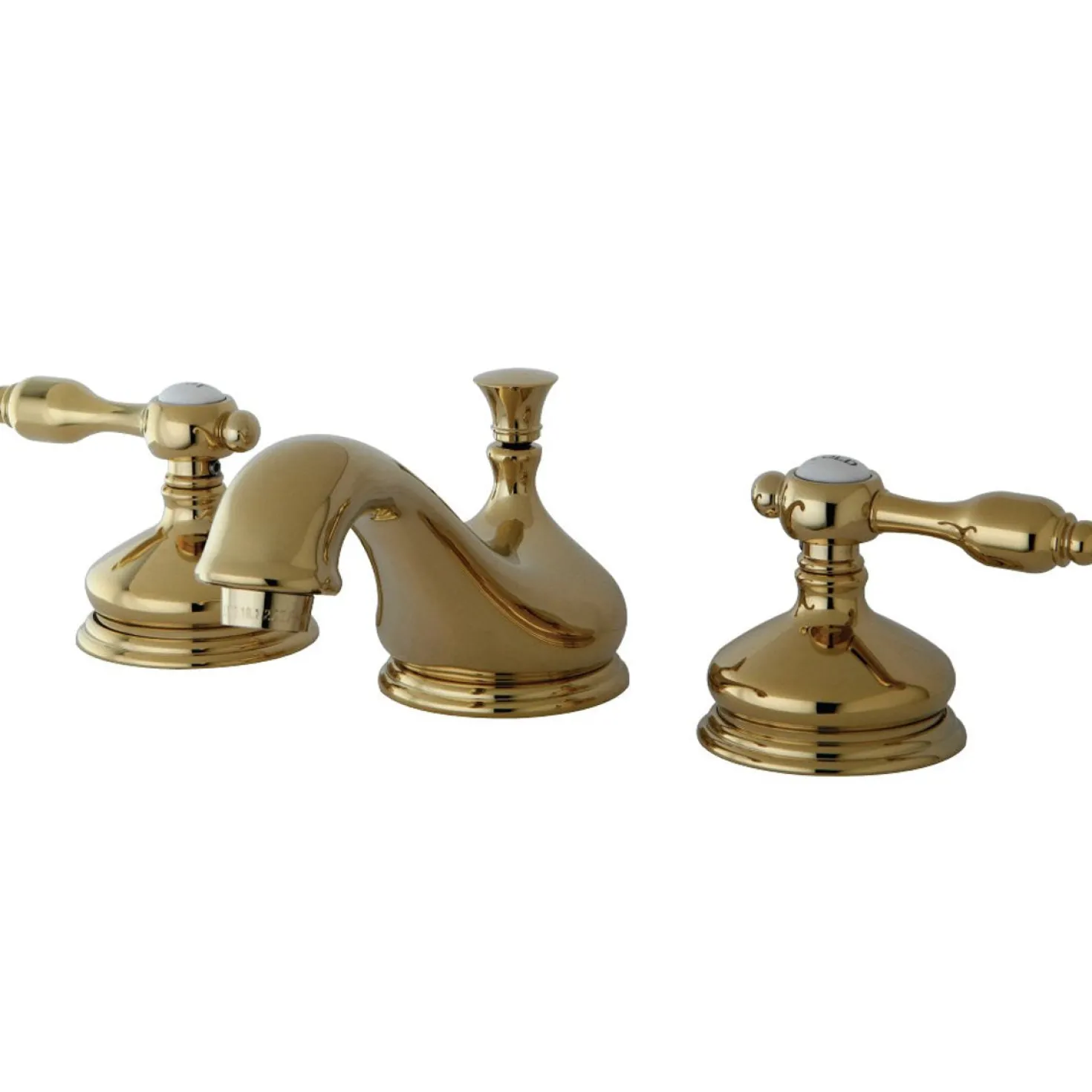 Kingston Brass Tudor Deck Mount 8-Inch Widespread Bathroom Faucet