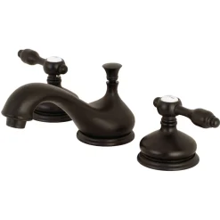 Kingston Brass Tudor Deck Mount 8-Inch Widespread Bathroom Faucet