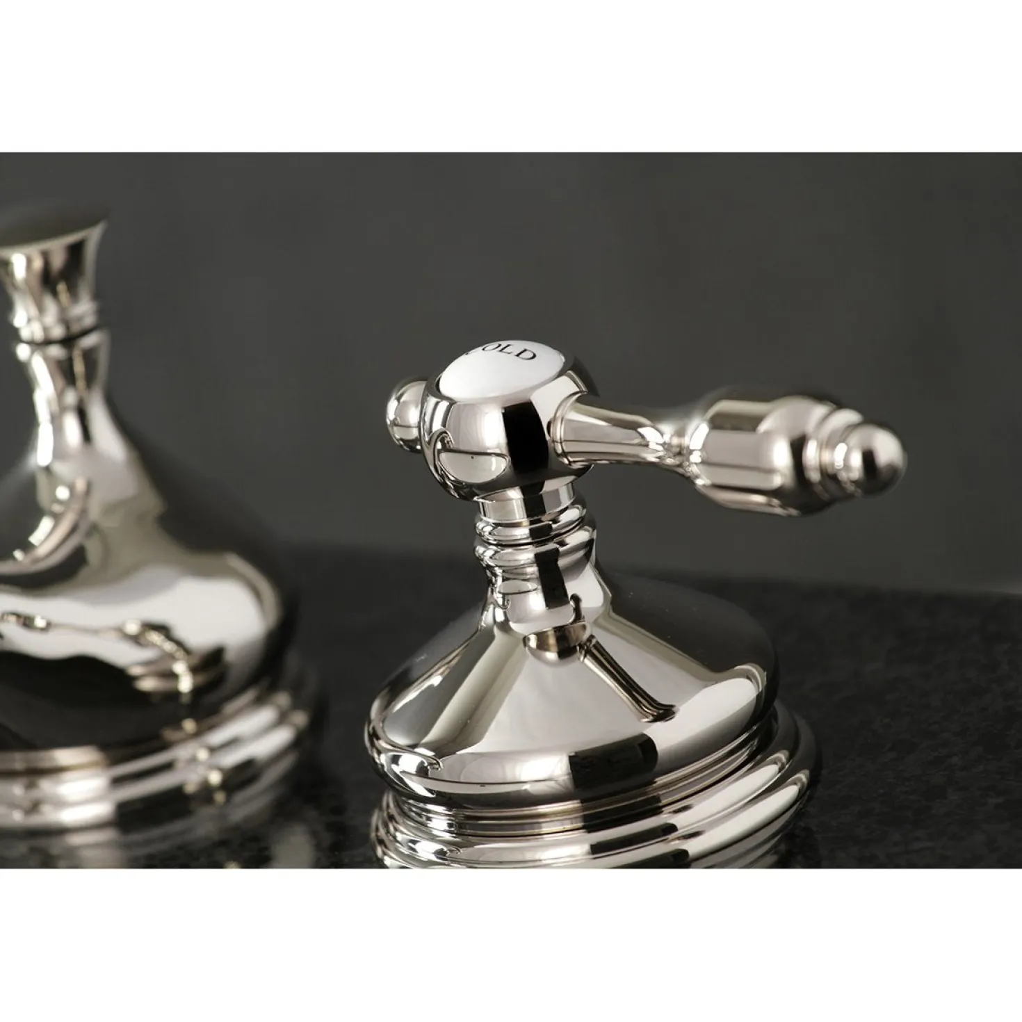 Kingston Brass Tudor Deck Mount 8-Inch Widespread Bathroom Faucet