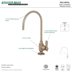Kingston Brass Tudor Single-Handle Water Filtration Faucet