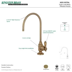Kingston Brass Tudor Single-Handle Water Filtration Faucet