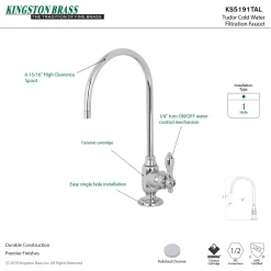 Kingston Brass Tudor Single-Handle Water Filtration Faucet