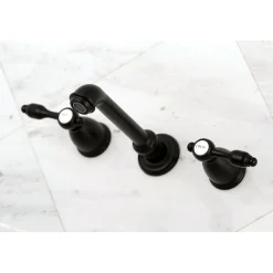Kingston Brass Tudor Two-Handle Wall Mount Bathroom Faucet