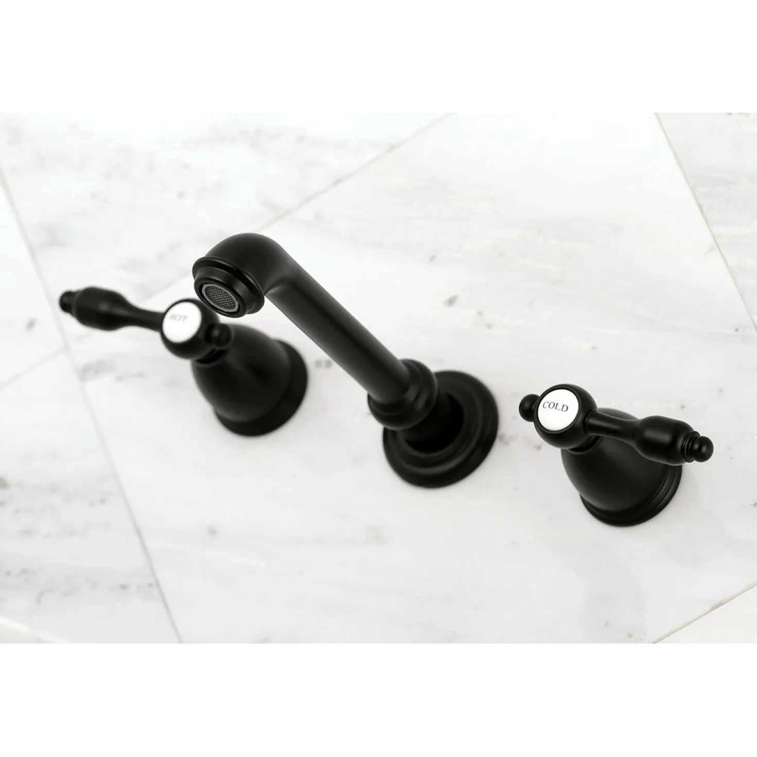 Kingston Brass Tudor Two-Handle Wall Mount Bathroom Faucet