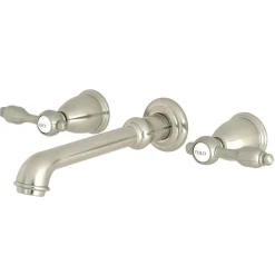 Kingston Brass Tudor Two-Handle Wall Mount Bathroom Faucet
