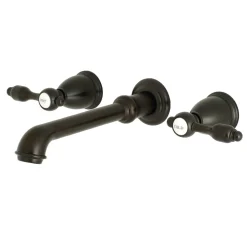Kingston Brass Tudor Two-Handle Wall Mount Bathroom Faucet