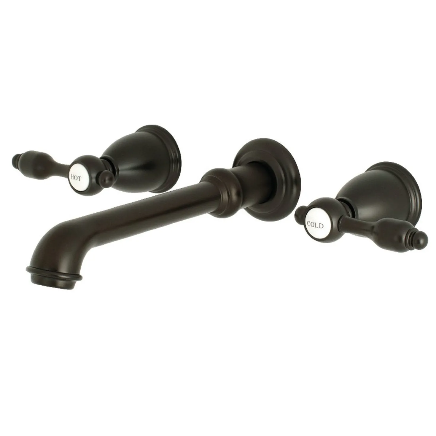 Kingston Brass Tudor Two-Handle Wall Mount Bathroom Faucet