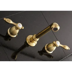 Kingston Brass Tudor Two-Handle Wall Mount Bathroom Faucet