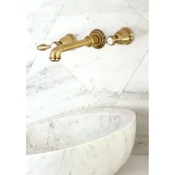 Kingston Brass Tudor Two-Handle Wall Mount Bathroom Faucet