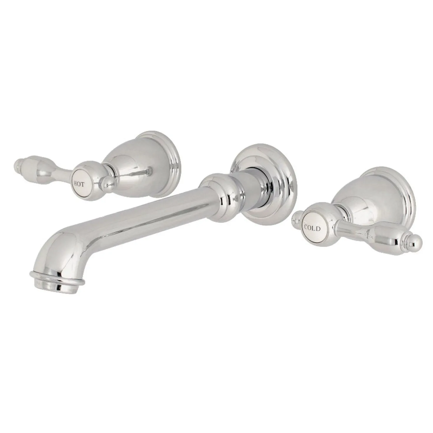 Kingston Brass Tudor Two-Handle Wall Mount Bathroom Faucet