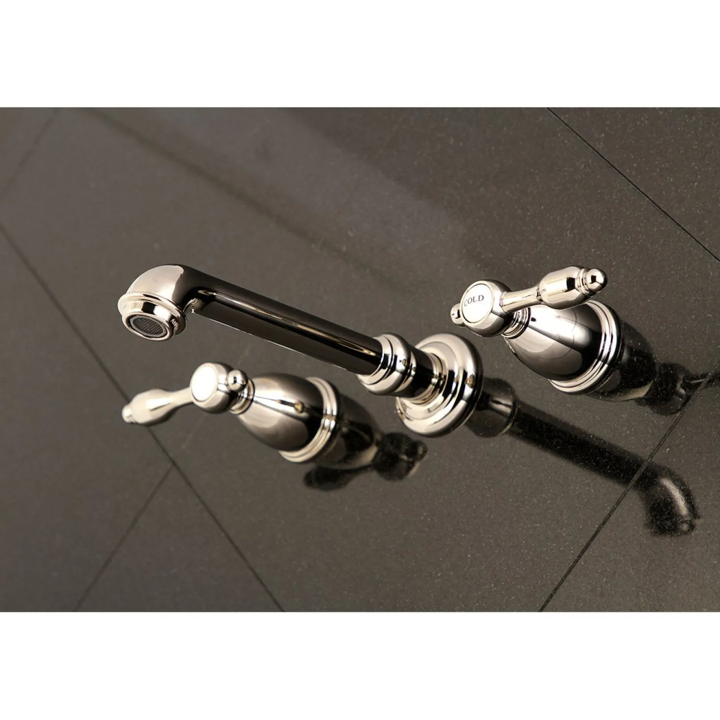 Kingston Brass Tudor Two-Handle Wall Mount Bathroom Faucet