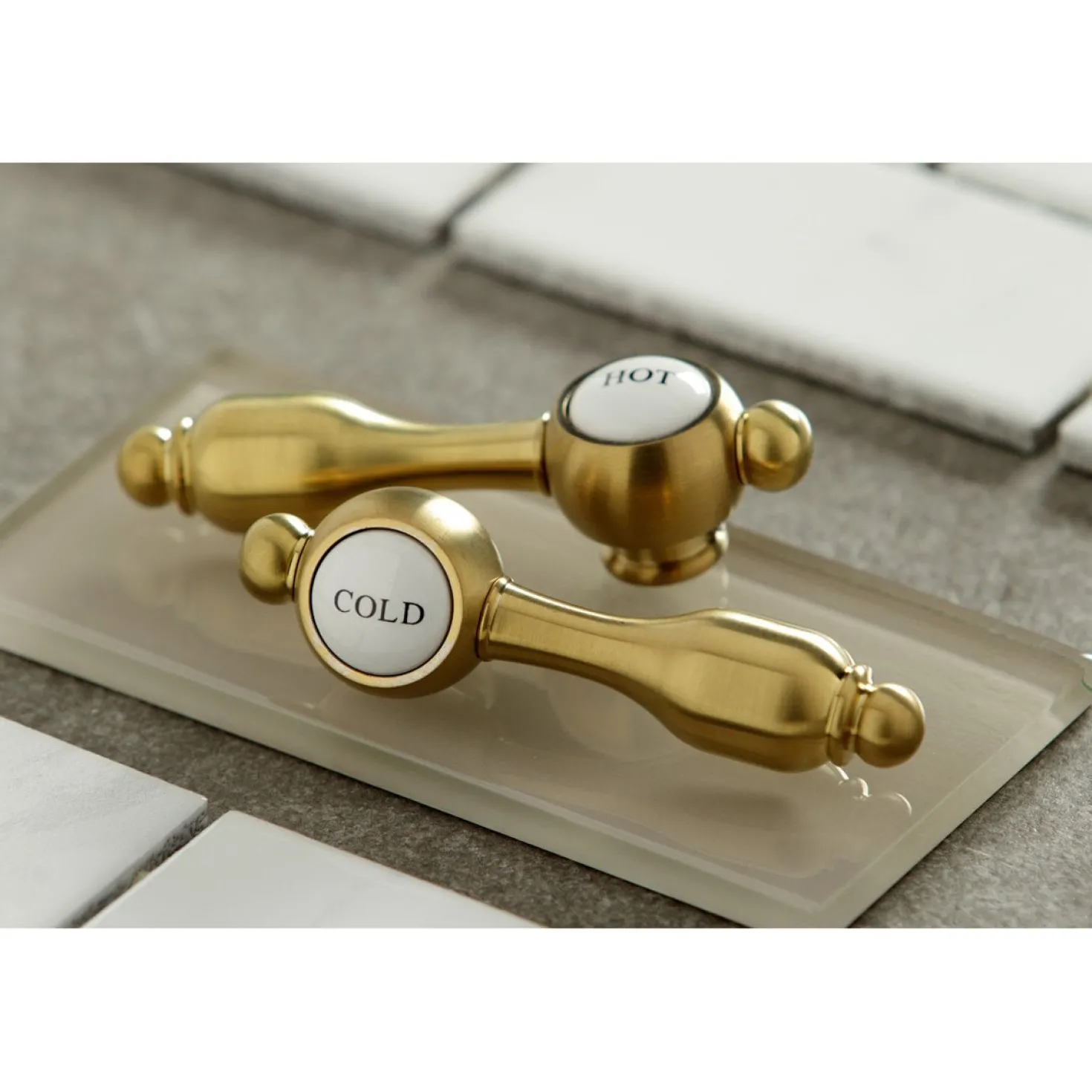 Kingston Brass Tudor Two-Handle Wall Mount Bathroom Faucet