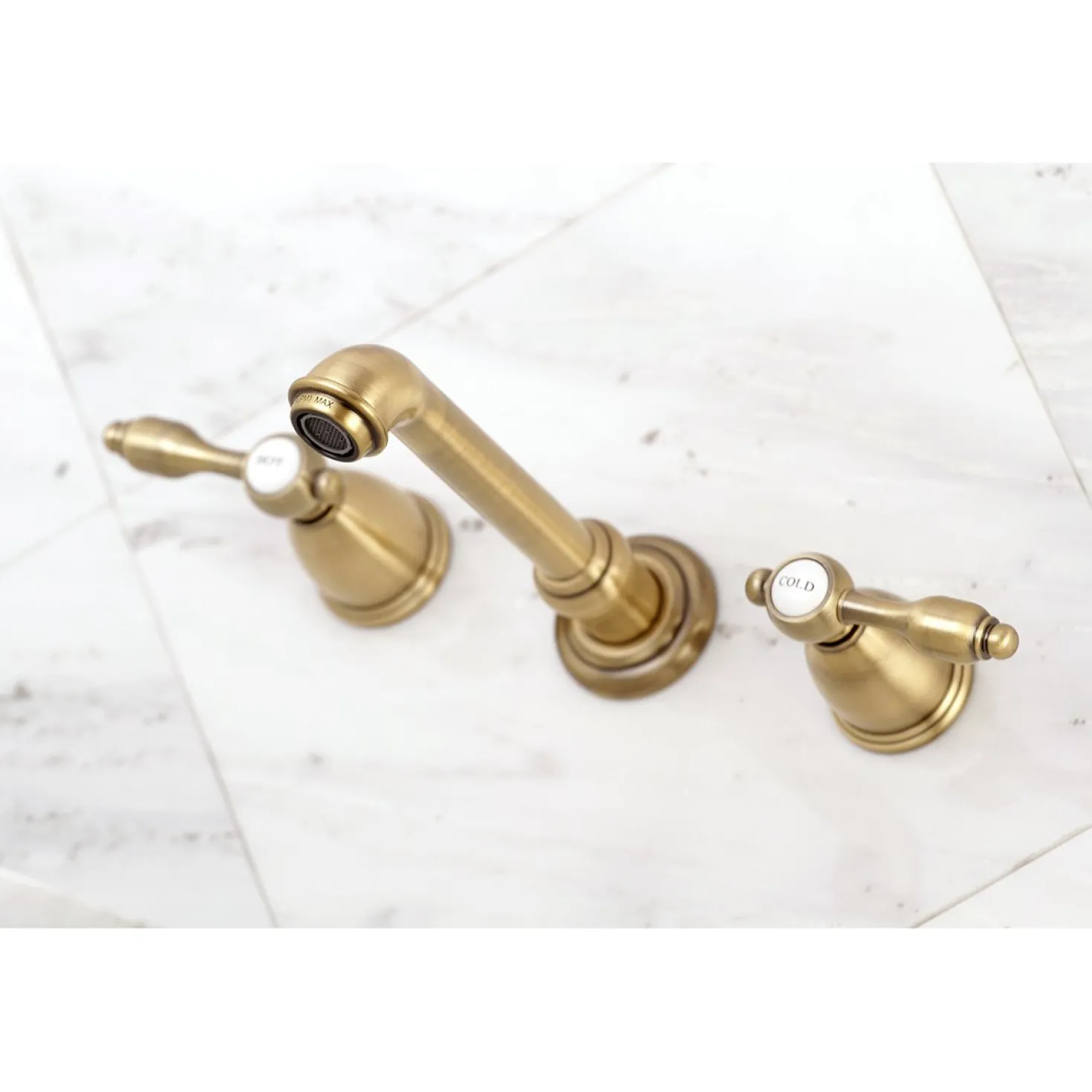 Kingston Brass Tudor Two-Handle Wall Mount Bathroom Faucet