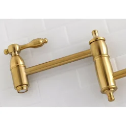 Kingston Brass Tudor Wall Mount Pot Filler Kitchen Faucet