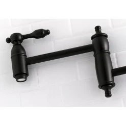 Kingston Brass Tudor Wall Mount Pot Filler Kitchen Faucet